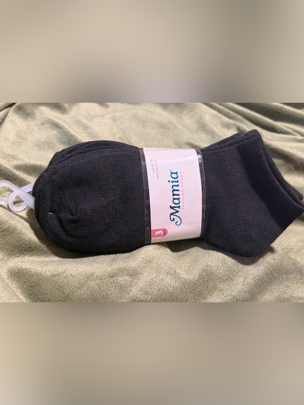 Mamia Men's Black Ankle Socks - 3 Pack